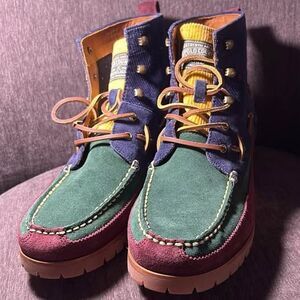 NEW- Polo Ralph Lauren Ranger Mid Color-Blocked Suede Boot- Men's 11